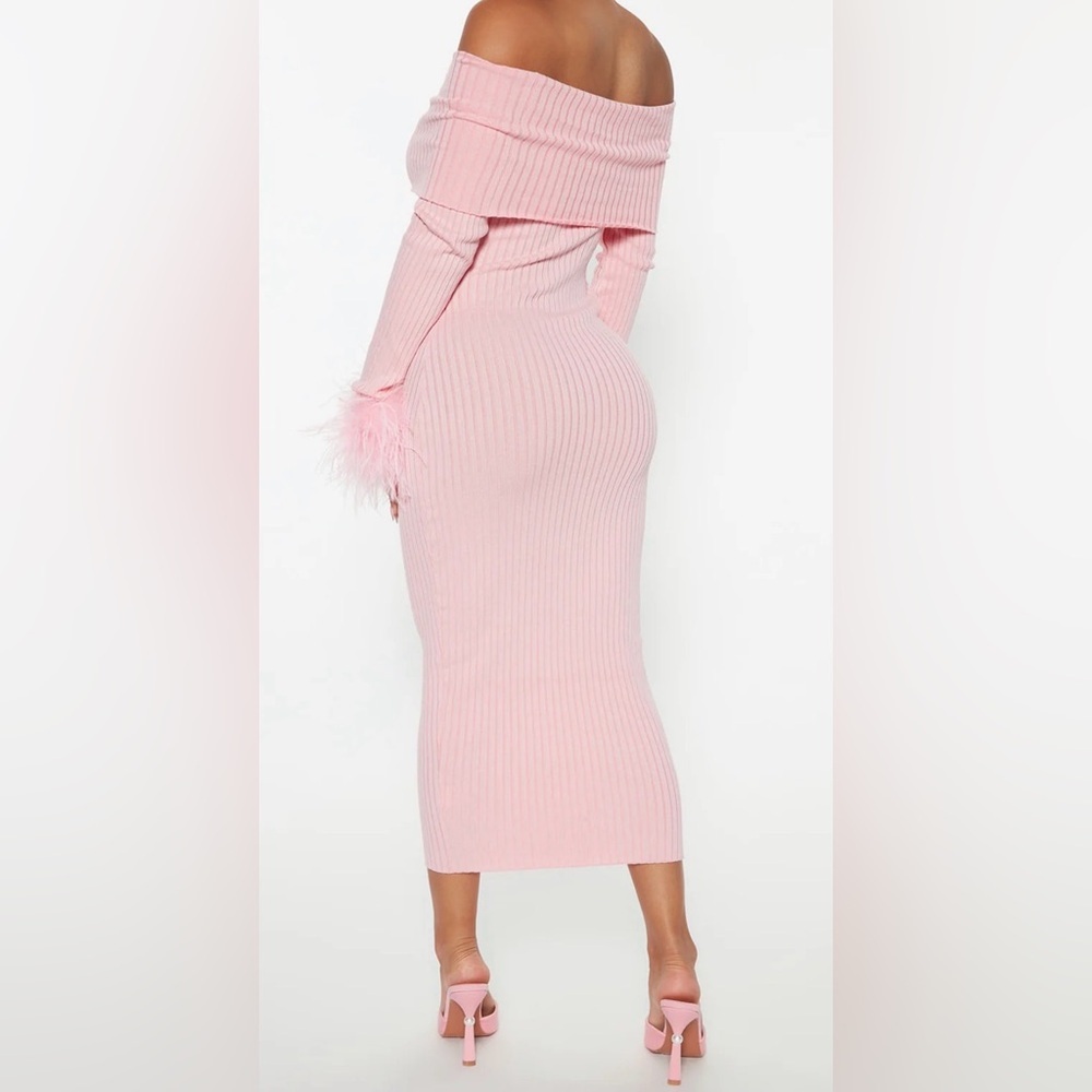 Fashion Nova Pink Ribbed Dress in 1X - Picture 6 of 7